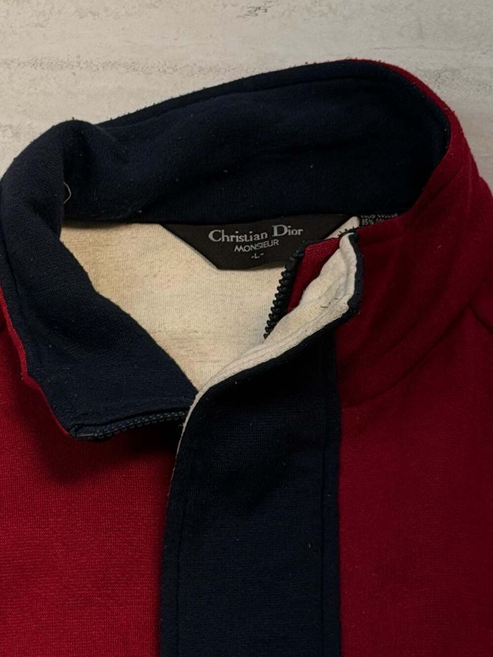 Vintage Christian Dior Monsieur Colorblock Zip-Up Bomber Jacket - Picture 3 of 5